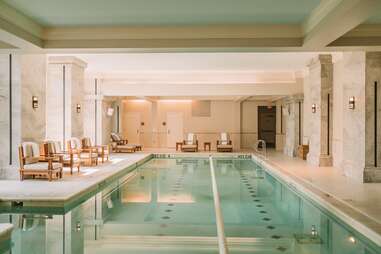 indoor spa pool at Waldorf Astoria Atlanta