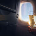 drinking on a plane