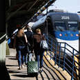 Commuters head toward the Acela for their morning commute northbound in Washington, DC on September, 19, 2019. Amtrak is changing the way passengers board trains to make the process easier.