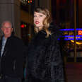  Taylor Swift arrives to the "Poor Things" premiere after party in Midtown Manhattan on December 06, 2023 in New York City.