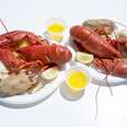 boiled lobster and butter